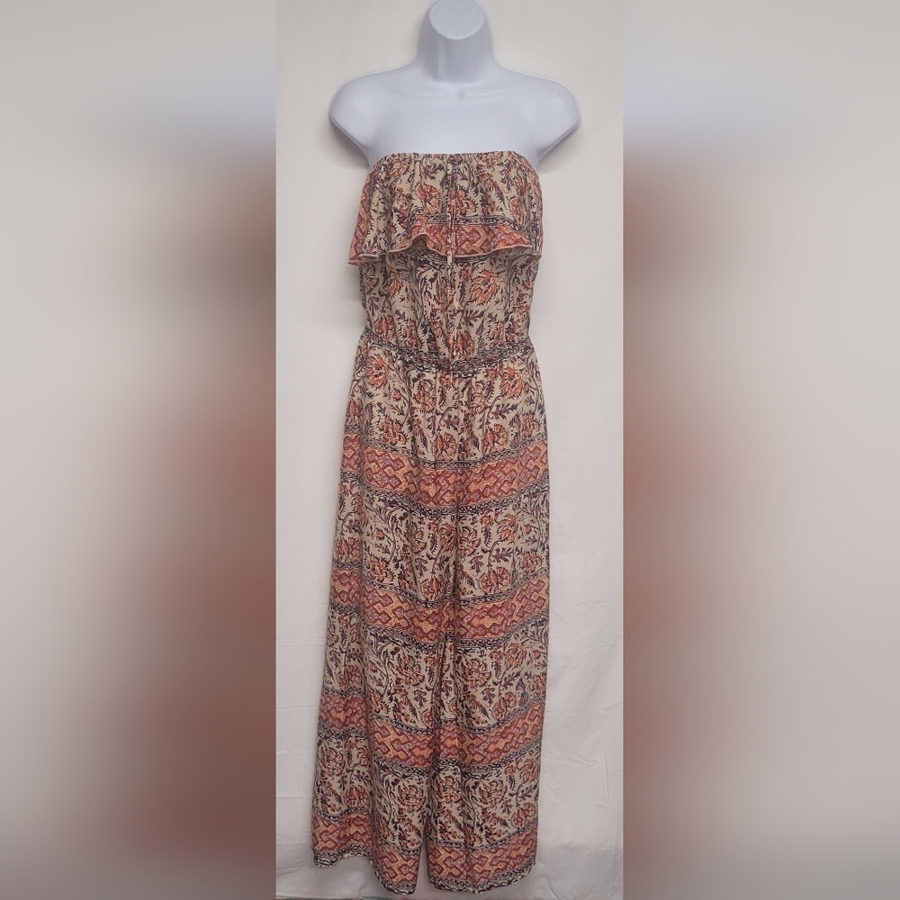 UK2LA Mandee New Strapless Jumpsuit Romper M Lightweight Flowy Wide Leg